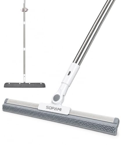 Floor Squeegee Broom for Water and Hair