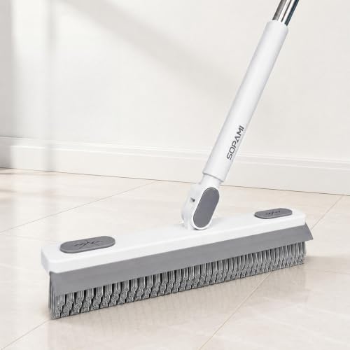 Grout Brush with Squeegee, White